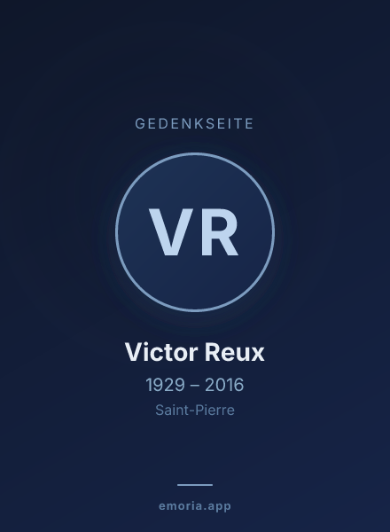Gedenkportrait von Victor Reux