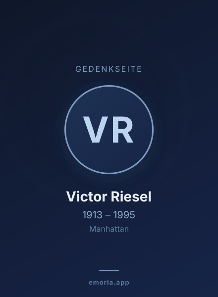 Gedenkportrait von Victor Riesel