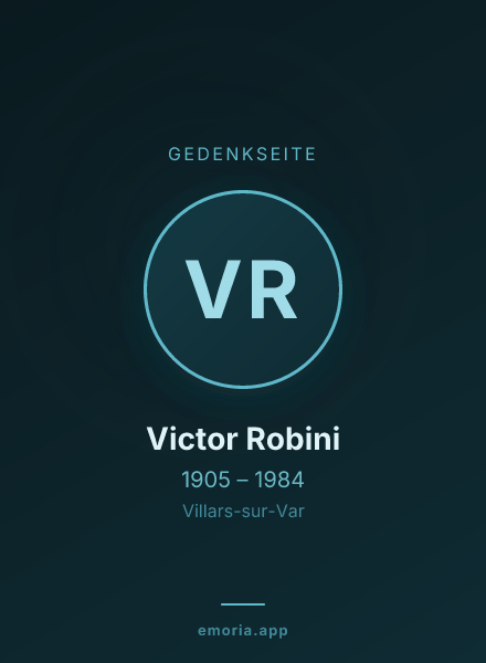 Gedenkportrait von Victor Robini