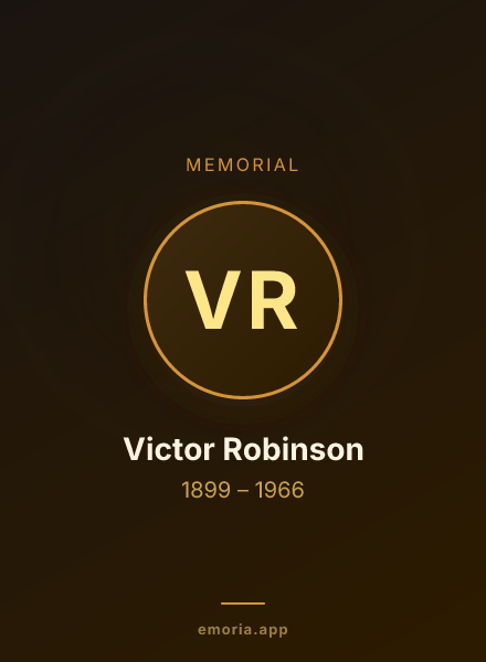 Memorial portrait of Victor Robinson