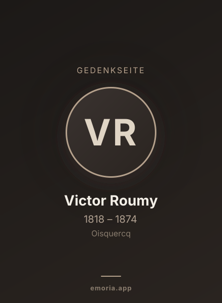 Gedenkportrait von Victor Roumy