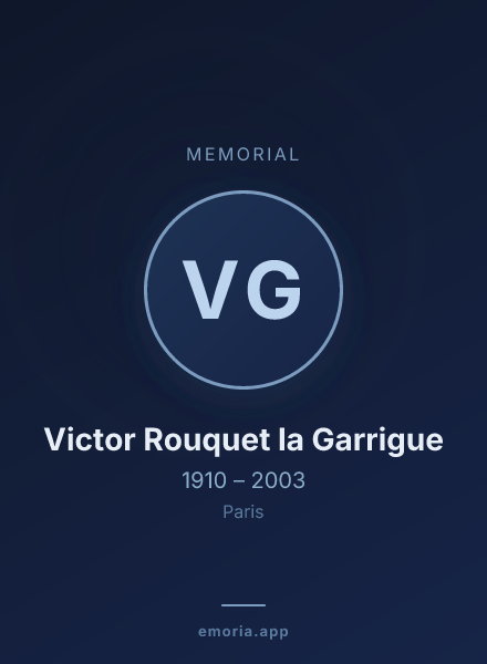 Memorial portrait of Victor Rouquet la Garrigue