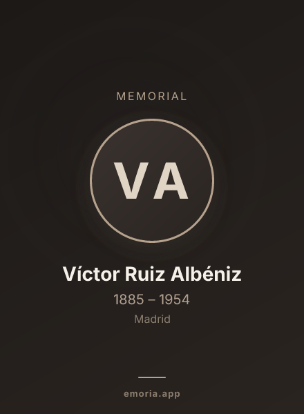 Memorial portrait of Víctor Ruiz Albéniz