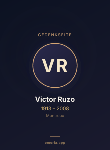 Gedenkportrait von Victor Ruzo