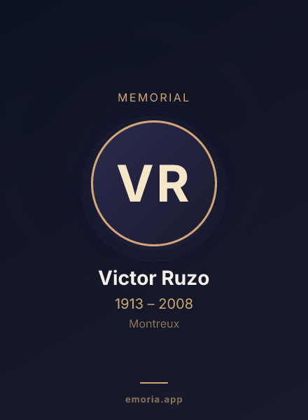 Memorial portrait of Victor Ruzo