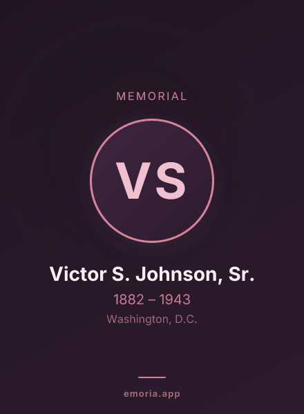 Memorial portrait of Victor S. Johnson, Sr.