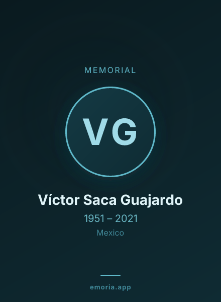Memorial portrait of Víctor Saca Guajardo
