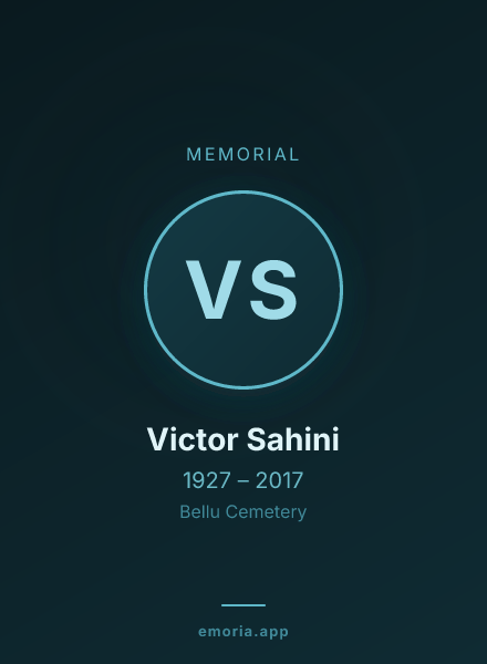 Memorial portrait of Victor Sahini