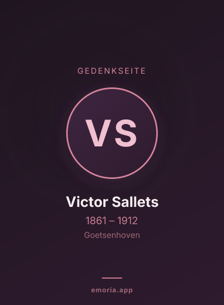 Gedenkportrait von Victor Sallets