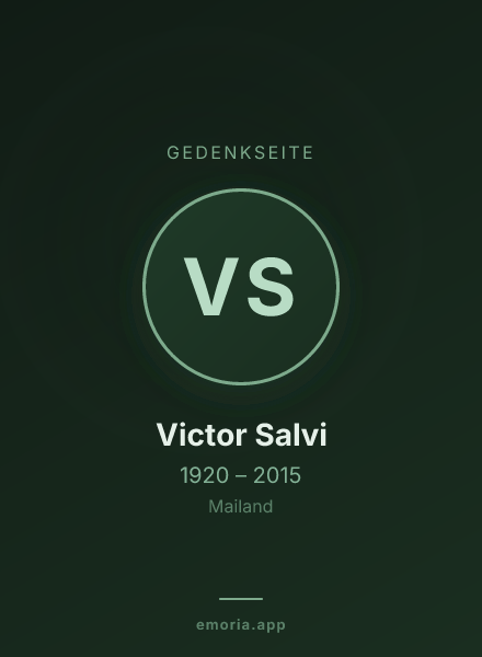 Gedenkportrait von Victor Salvi
