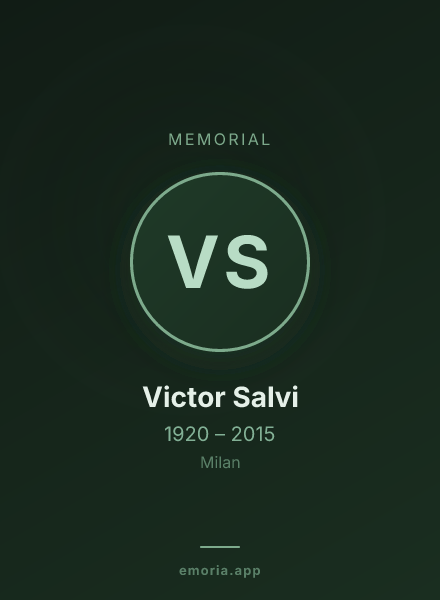 Memorial portrait of Victor Salvi