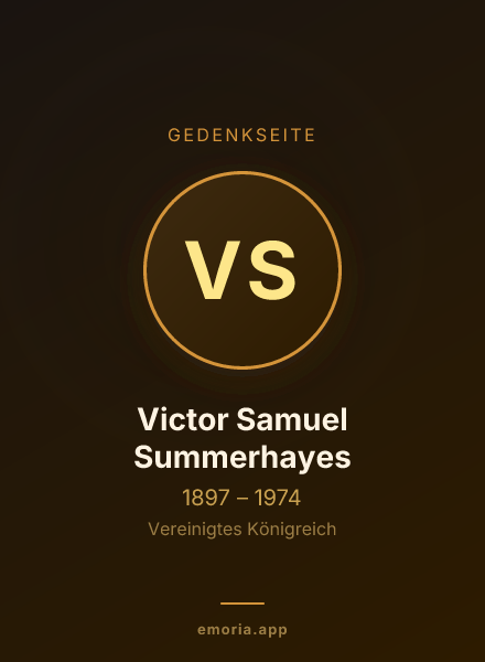 Gedenkportrait von Victor Samuel Summerhayes