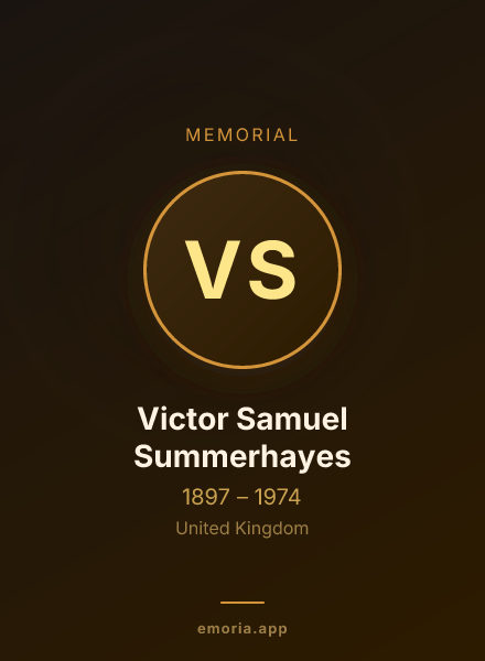 Memorial portrait of Victor Samuel Summerhayes
