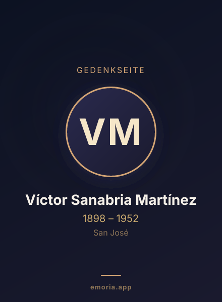 Gedenkportrait von Víctor Sanabria Martínez