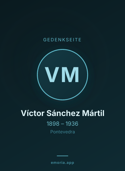 Gedenkportrait von Víctor Sánchez Mártil