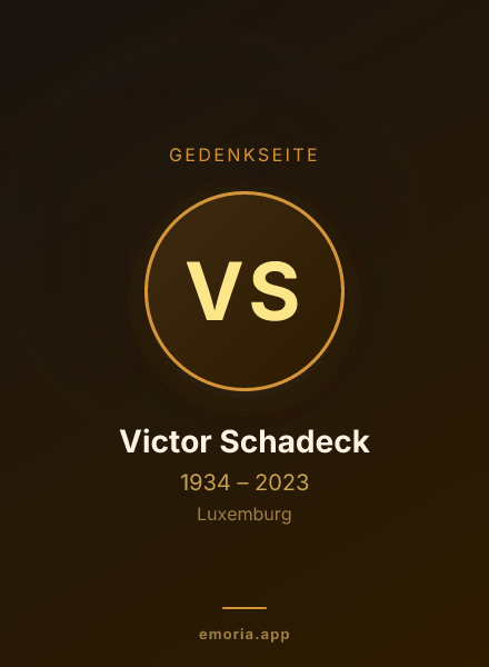 Gedenkportrait von Victor Schadeck