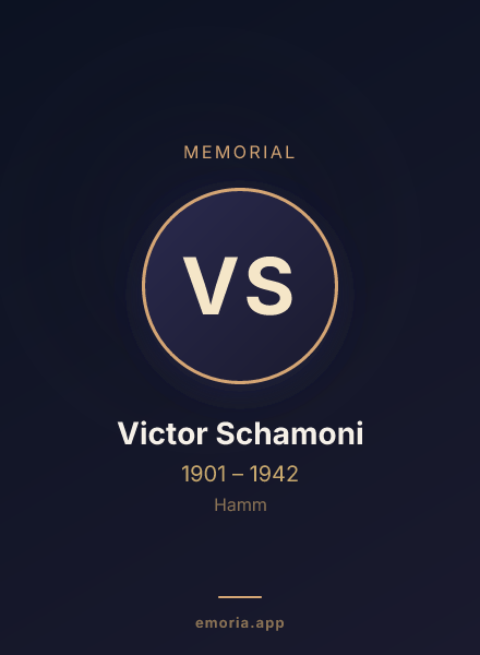 Memorial portrait of Victor Schamoni