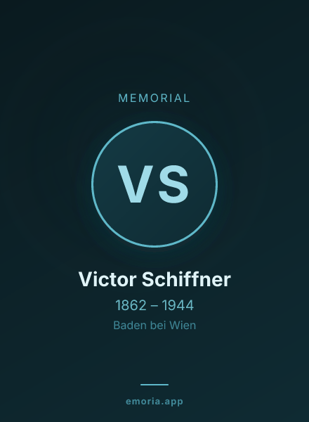 Memorial portrait of Victor Schiffner