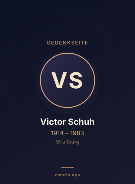 Gedenkportrait von Victor Schuh