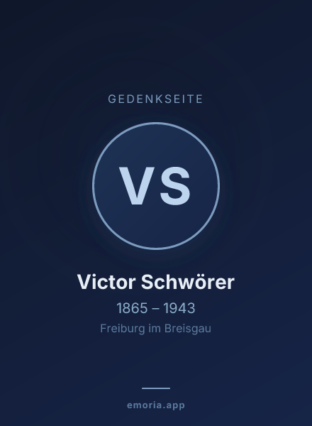 Gedenkportrait von Victor Schwörer