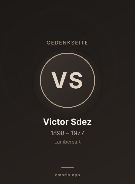Gedenkportrait von Victor Sdez