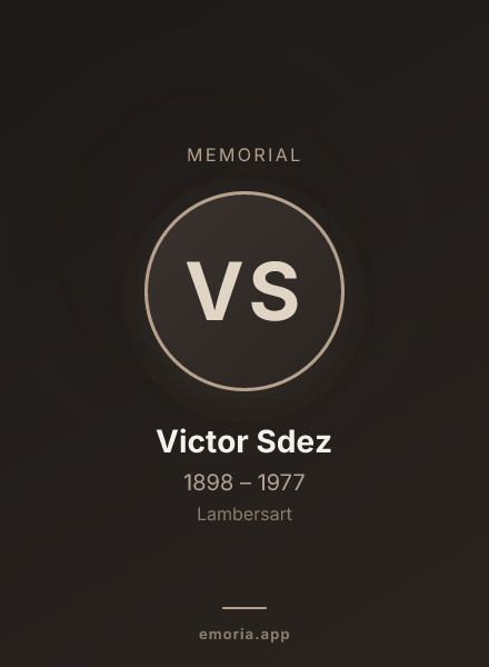 Memorial portrait of Victor Sdez