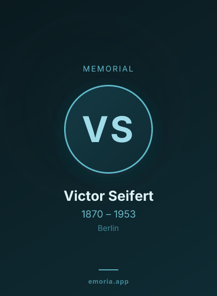 Memorial portrait of Victor Seifert