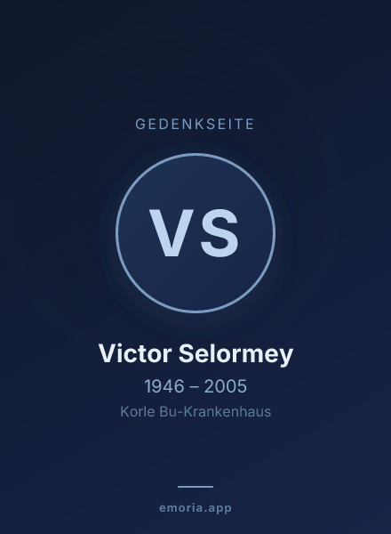 Gedenkportrait von Victor Selormey