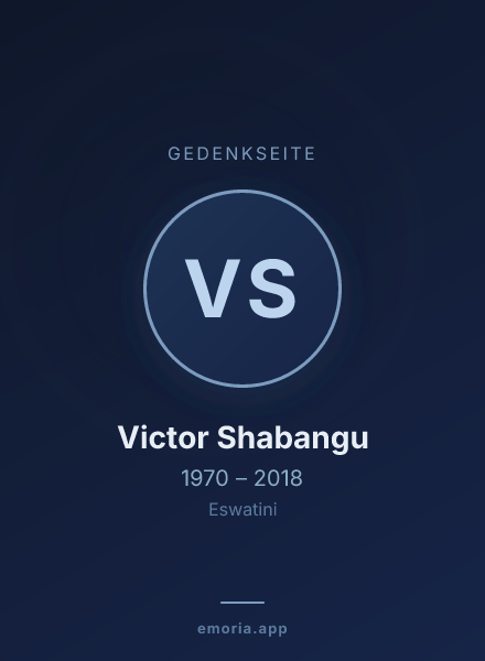 Gedenkportrait von Victor Shabangu