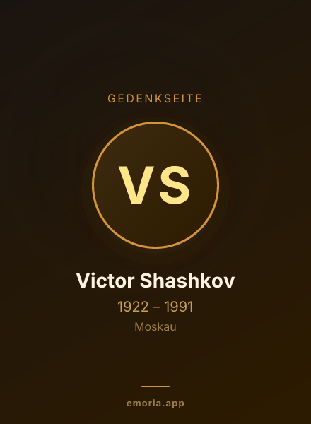 Gedenkportrait von Victor Shashkov