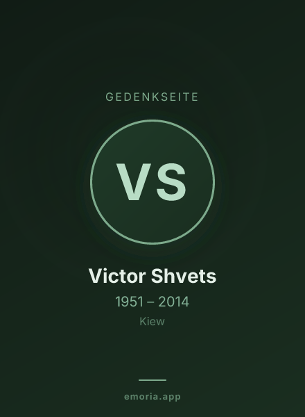 Gedenkportrait von Victor Shvets