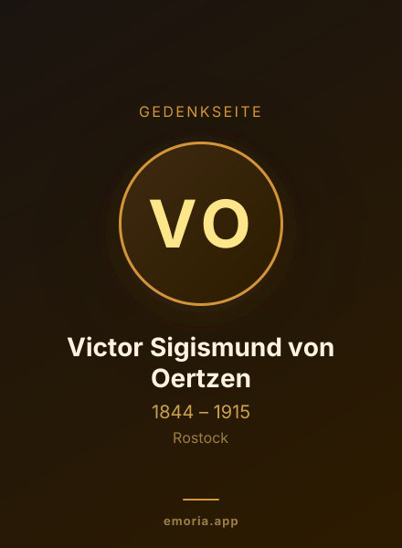 Gedenkportrait von Victor Sigismund von Oertzen