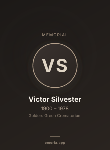 Memorial portrait of Victor Silvester