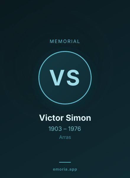 Memorial portrait of Victor Simon