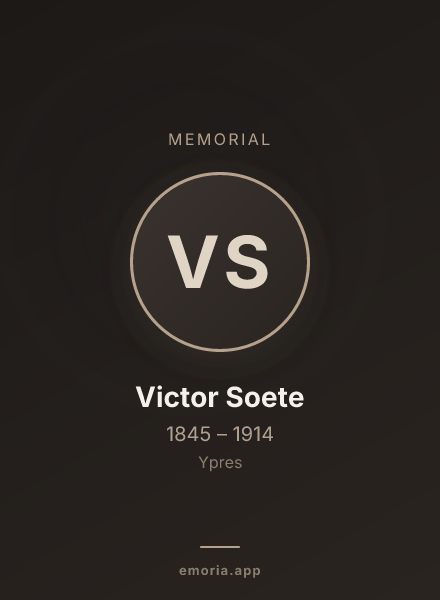 Memorial portrait of Victor Soete