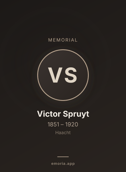 Memorial portrait of Victor Spruyt
