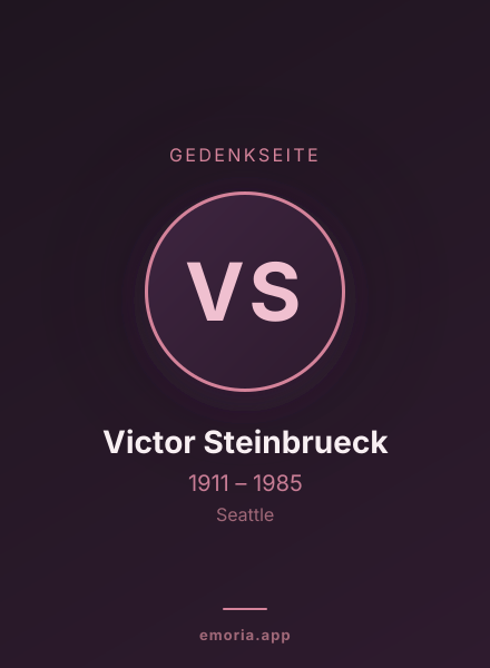 Gedenkportrait von Victor Steinbrueck
