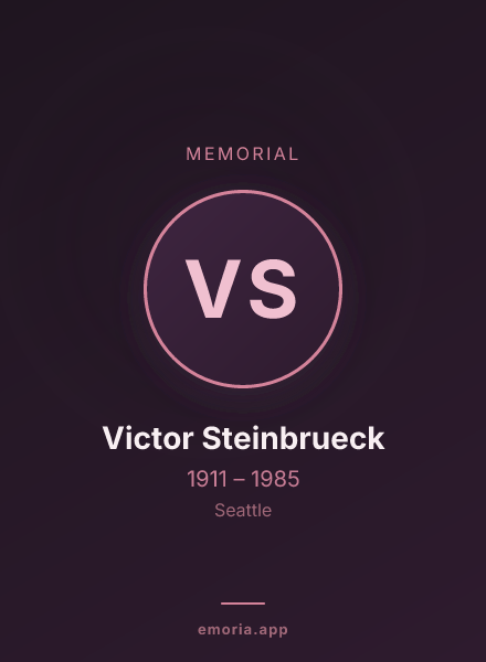 Memorial portrait of Victor Steinbrueck