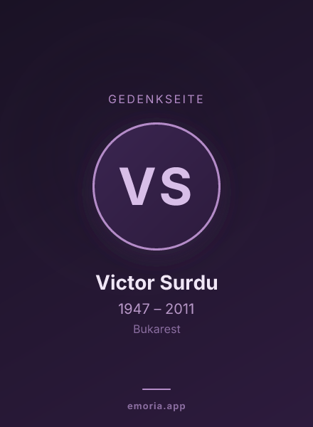 Gedenkportrait von Victor Surdu
