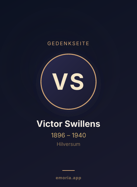 Gedenkportrait von Victor Swillens