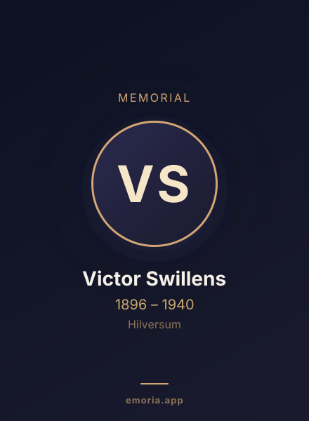 Memorial portrait of Victor Swillens