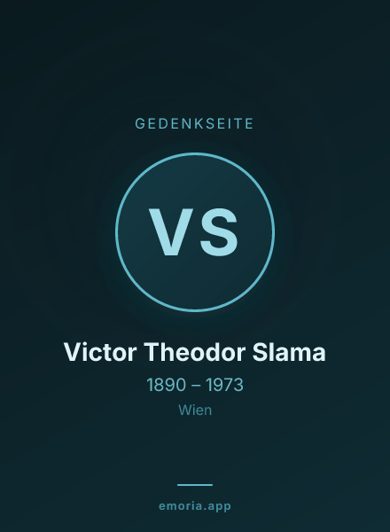 Gedenkportrait von Victor Theodor Slama
