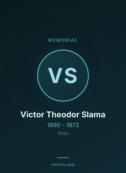 Memorial portrait of Victor Theodor Slama