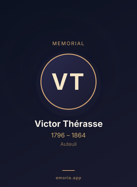 Memorial portrait of Victor Thérasse