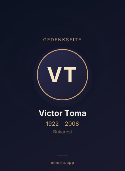 Gedenkportrait von Victor Toma