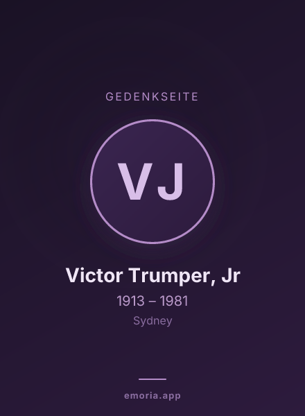 Gedenkportrait von Victor Trumper, Jr