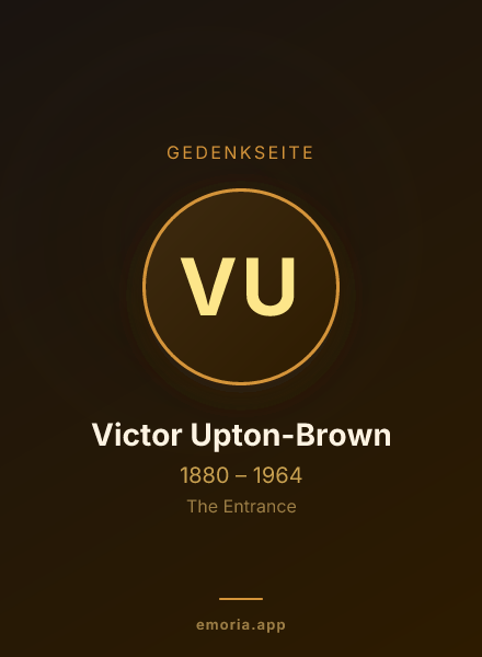 Gedenkportrait von Victor Upton-Brown
