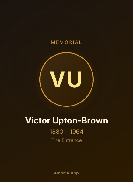 Memorial portrait of Victor Upton-Brown