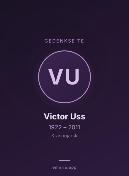 Gedenkportrait von Victor Uss
