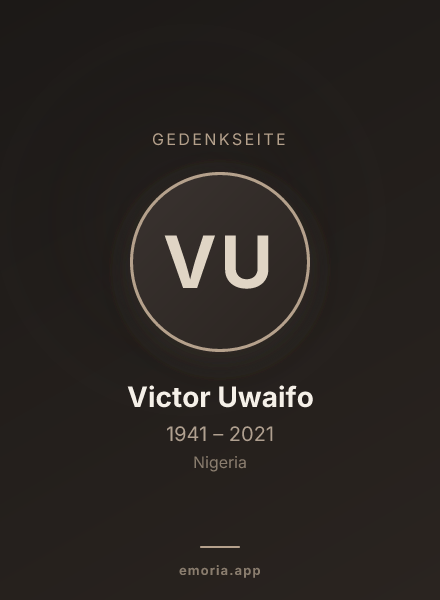 Gedenkportrait von Victor Uwaifo
